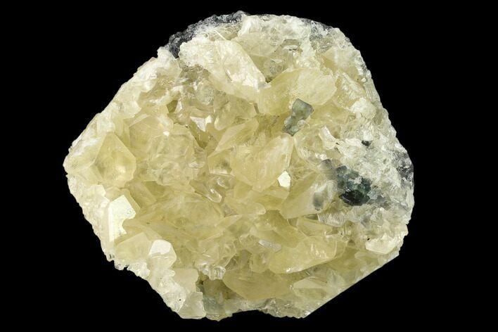 Calcite Crystal Cluster with Green Fluorite - China #139121